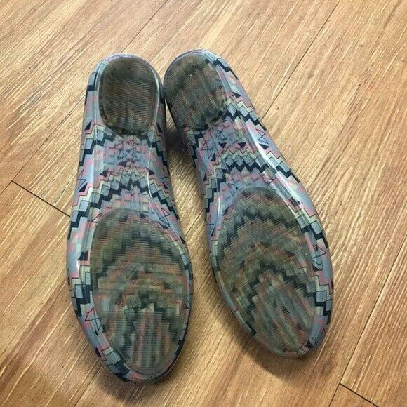 Mel by Melissa Mini Dreamed Womens Shoes Size 8 Glow Loafers Jelly Geometric - Picture 2 of 6